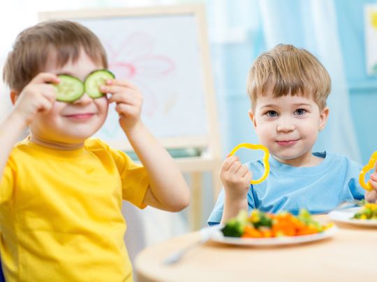 Foster Children Trying New Food